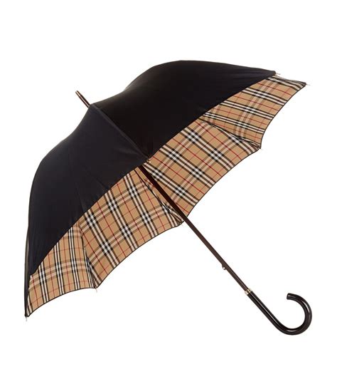 burberry black walking umbrella|Burberry umbrella price.